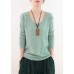 Winter fall green sweaters oversized v neck Sweater Blouse