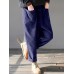 Women Corduroy Elastic Waist Simple Casual Comfortable Pants With Front Pockets